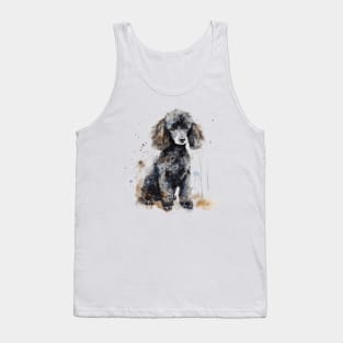 Poodle Watercolor Style Tank Top